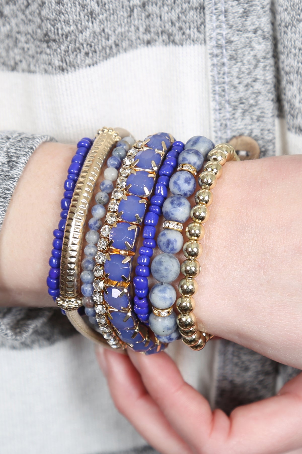 Regular Size Stack-able Beads Bracelet Set