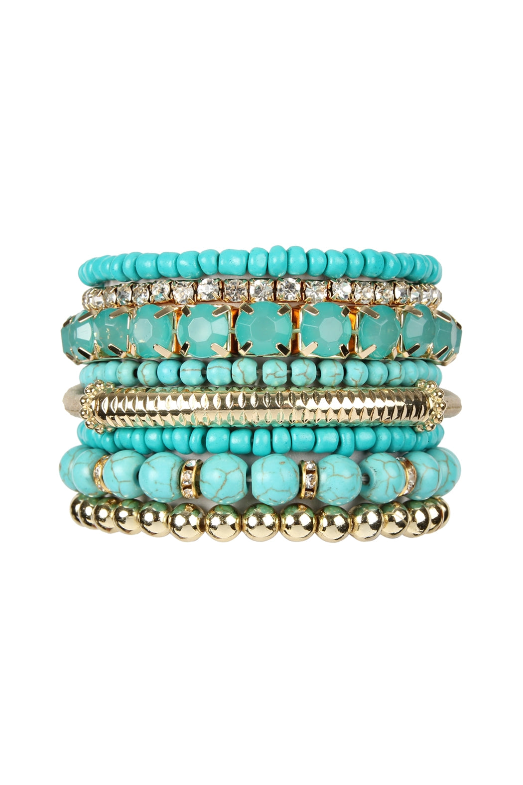 Regular Size Stack-able Beads Bracelet Set