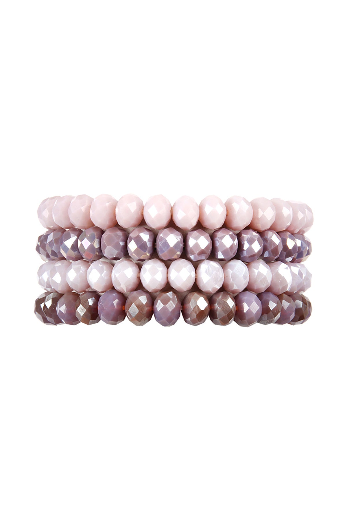 Four Line Crystal Beads Stretch Bracelet
