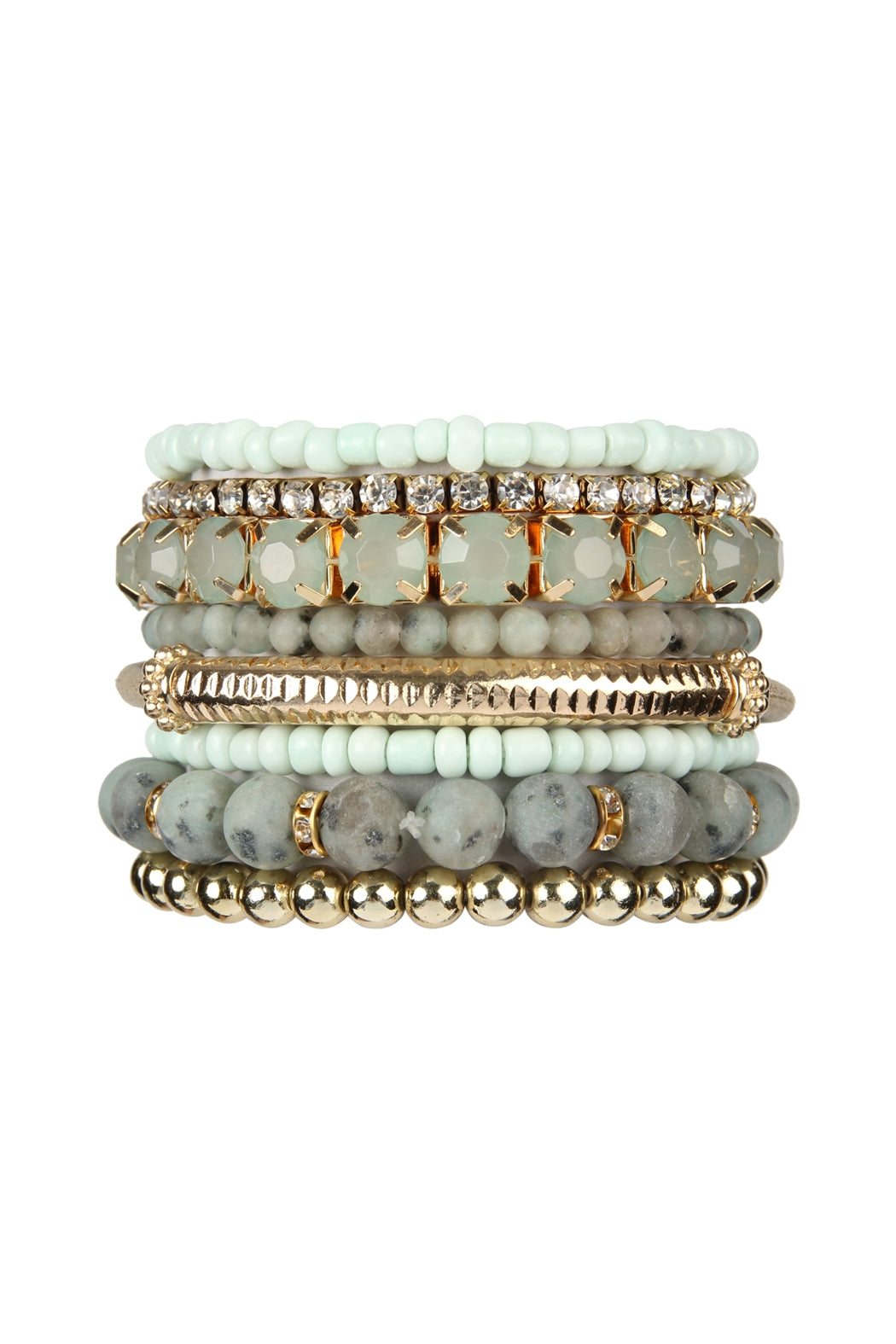 Plus Size Stack-able Beads Bracelet Set