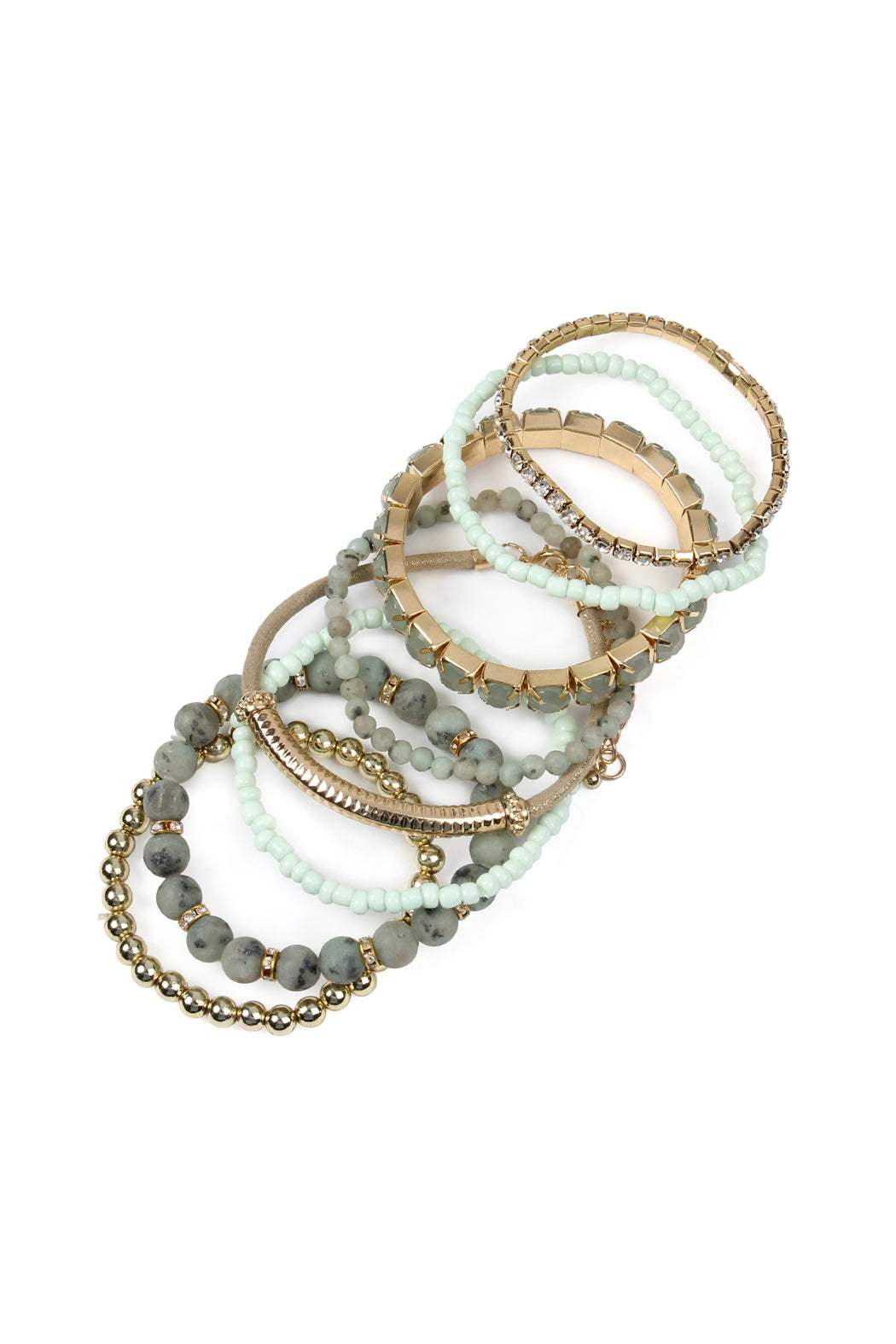 Plus Size Stack-able Beads Bracelet Set