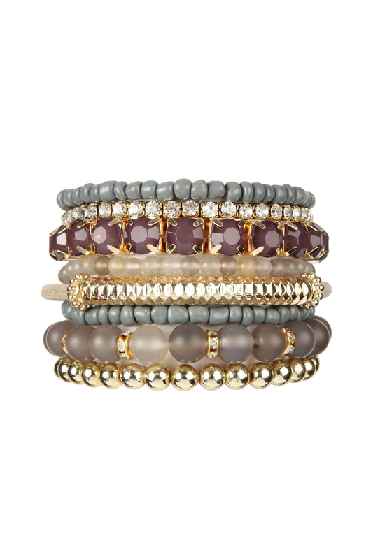 Plus Size Stack-able Beads Bracelet Set