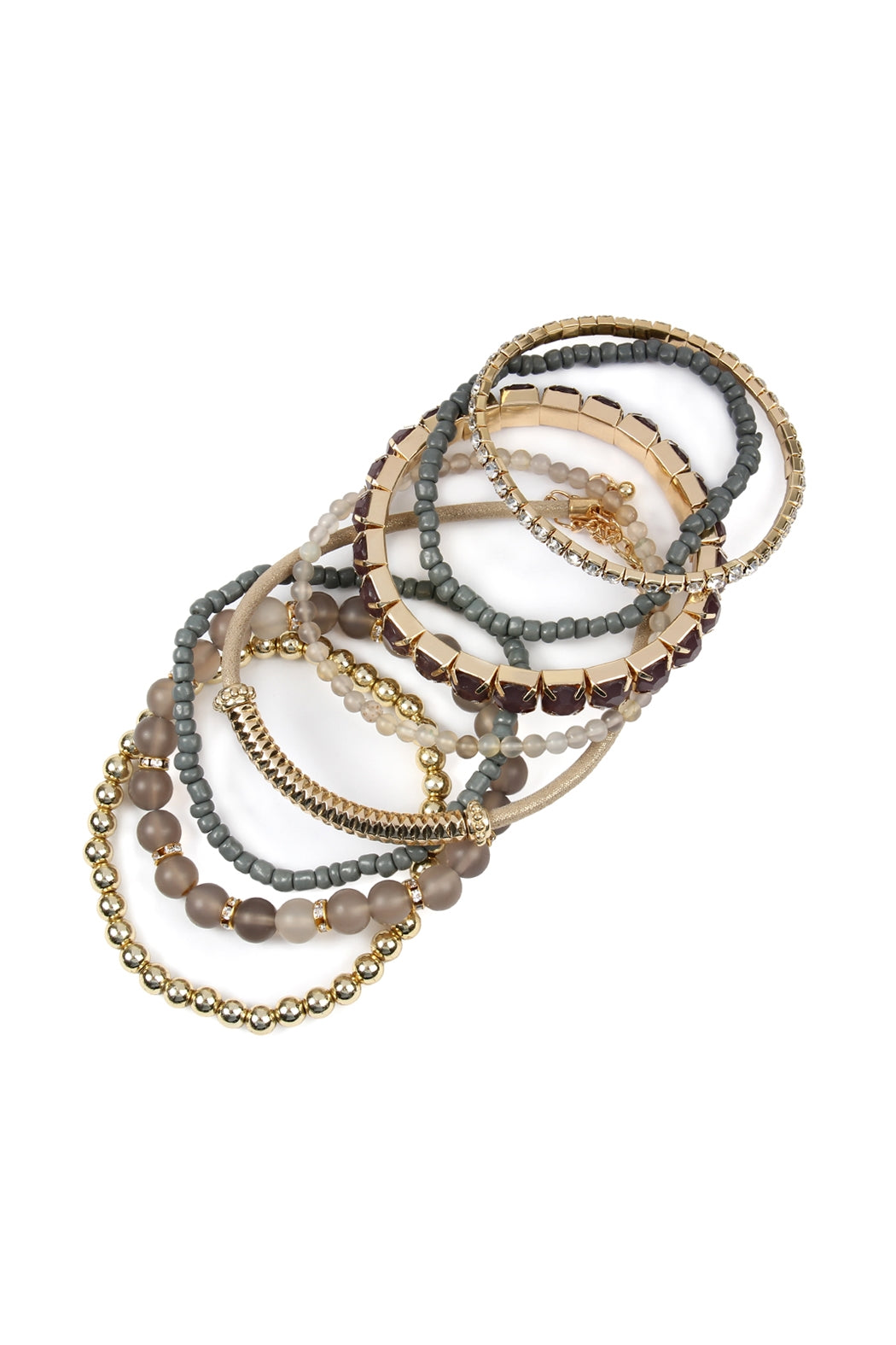 Plus Size Stack-able Beads Bracelet Set