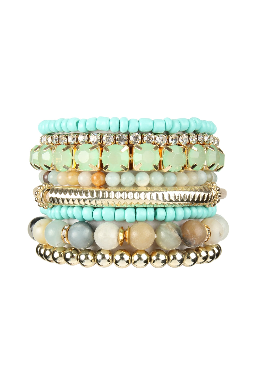 Plus Size Stack-able Beads Bracelet Set