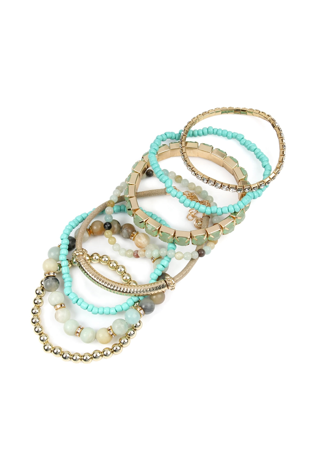 Plus Size Stack-able Beads Bracelet Set