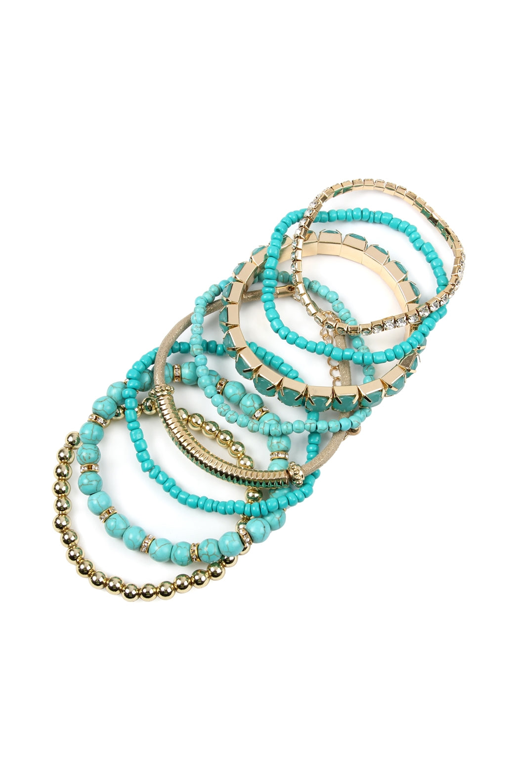 Plus Size Stack-able Beads Bracelet Set