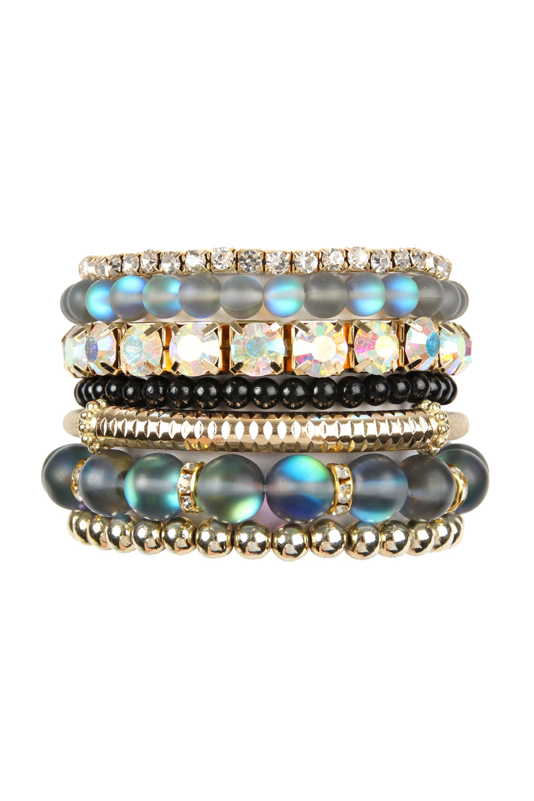 Mermaid Glass Stretch Bracelet Set