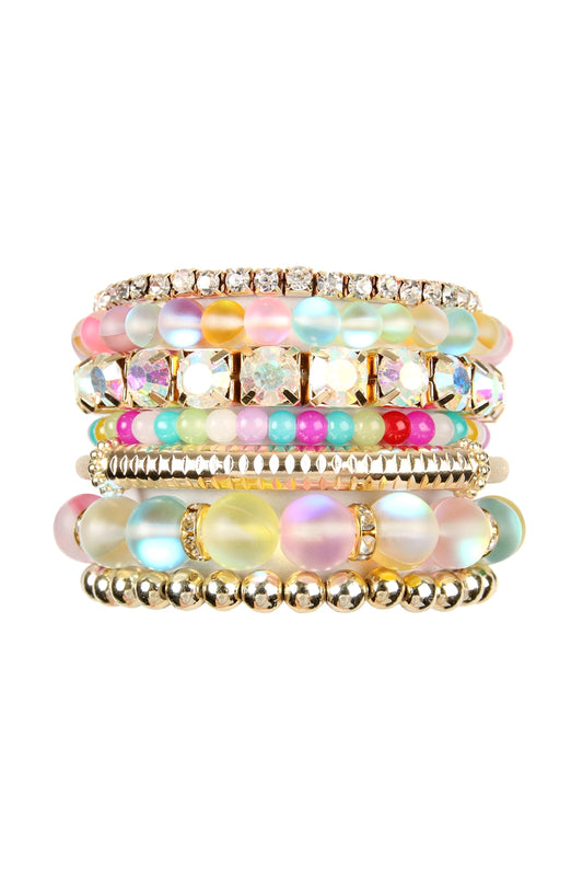 Mermaid Glass Stretch Bracelet Set