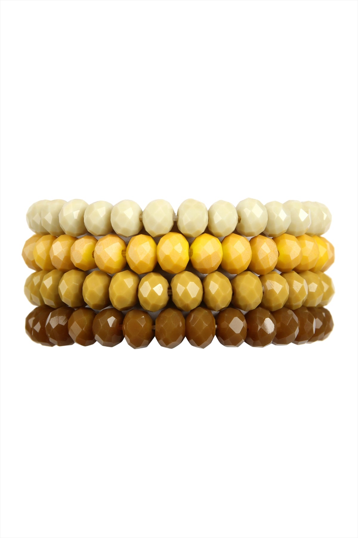 4 Line Glass Beads Stretch Bracelet