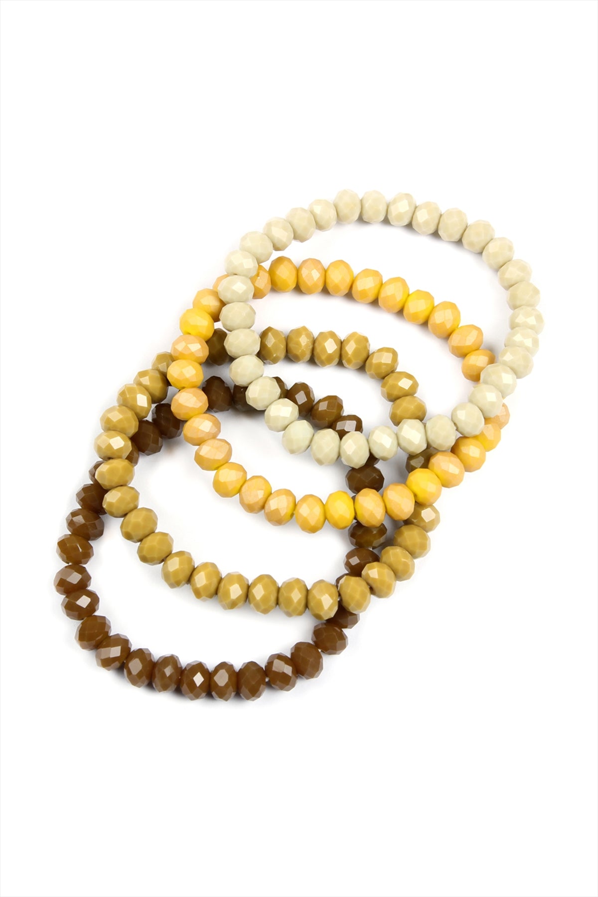 4 Line Glass Beads Stretch Bracelet