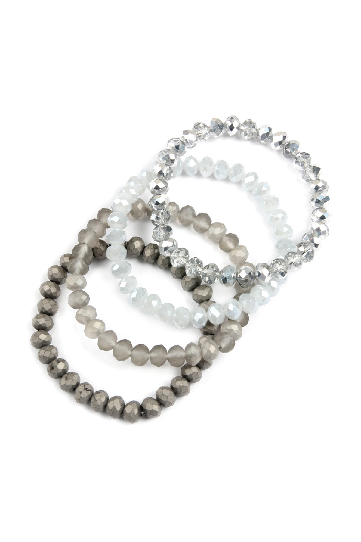 4 Line Glass Beads Stretch Bracelet