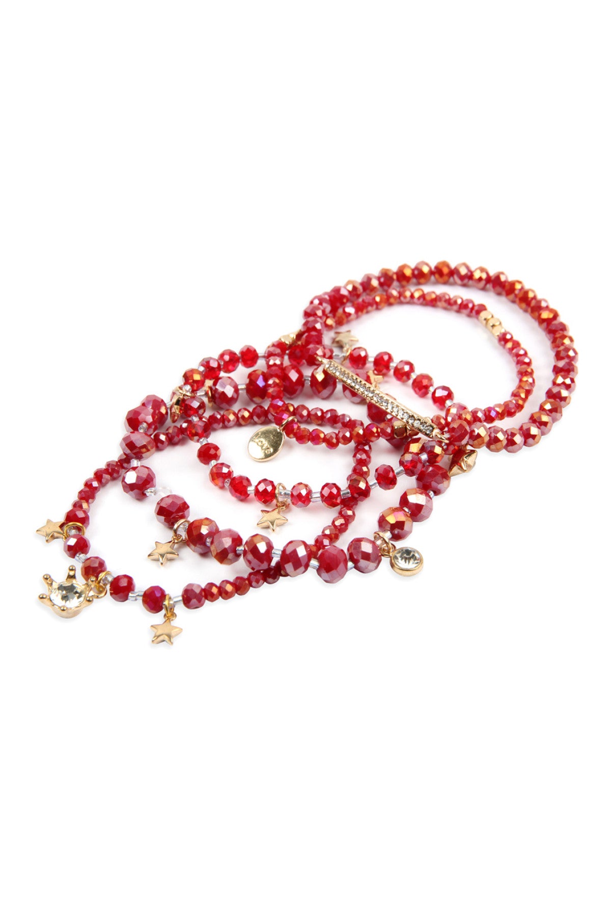 Glass Beads Charm Bracelet Set