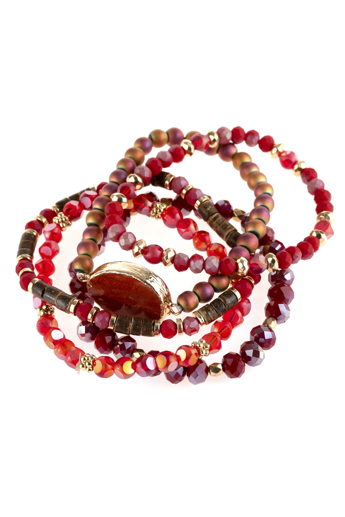 Natural Stone Charm Mixed Beads Bracelet