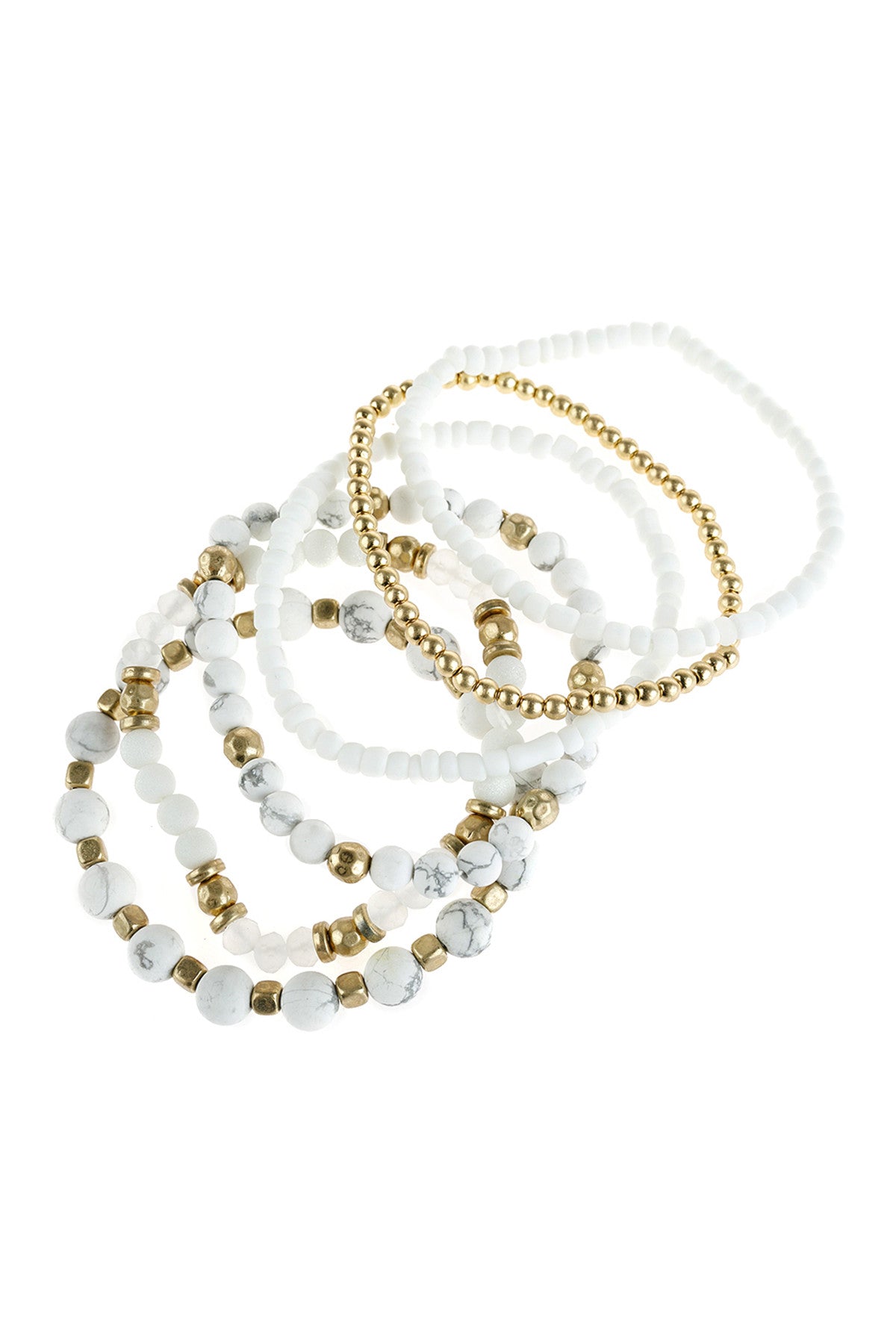 Natural Stone Mixed Beads Charm Bracelet