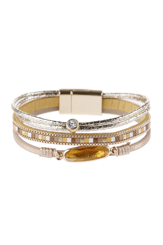 Mixed Line Leather Bracelet