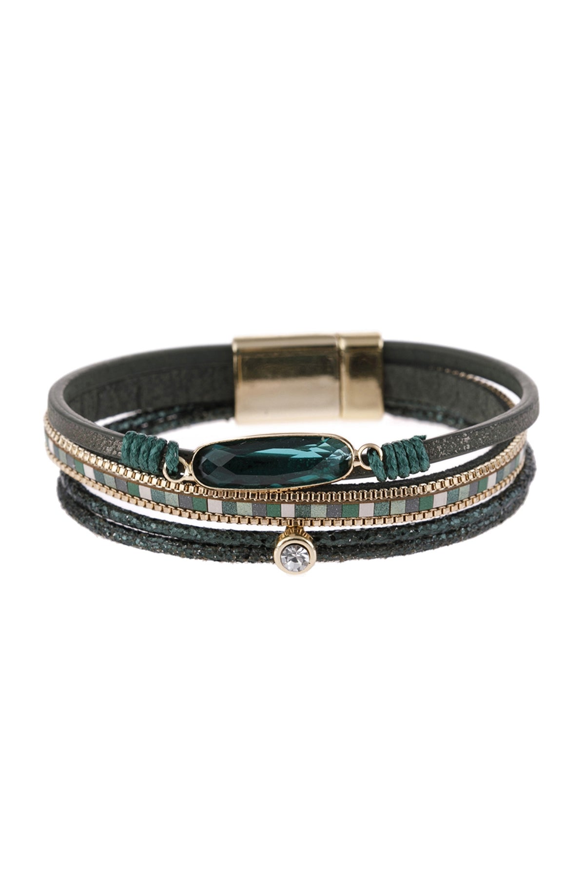Mixed Line Leather Bracelet