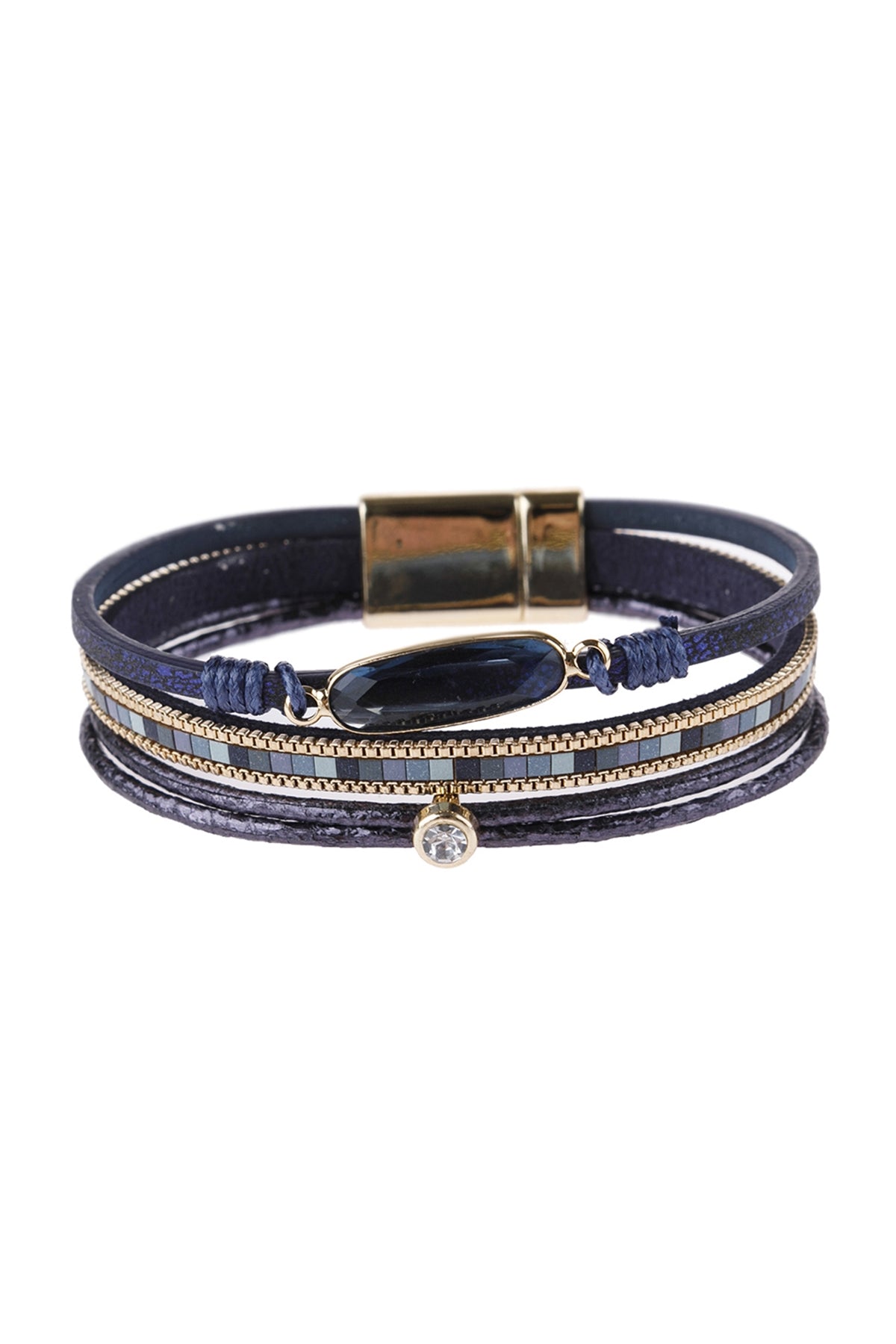 Mixed Line Leather Bracelet