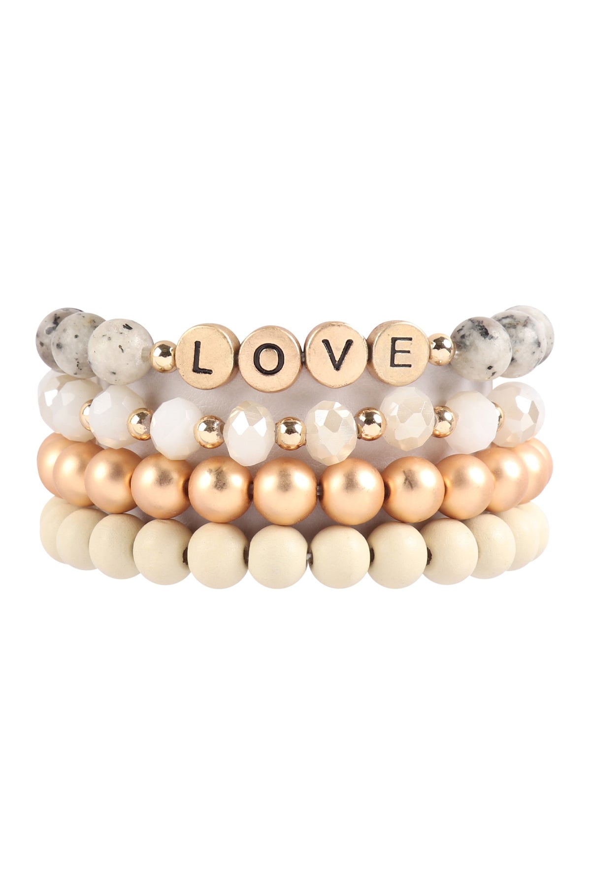 Love Charm Multiline Beaded Bracelet