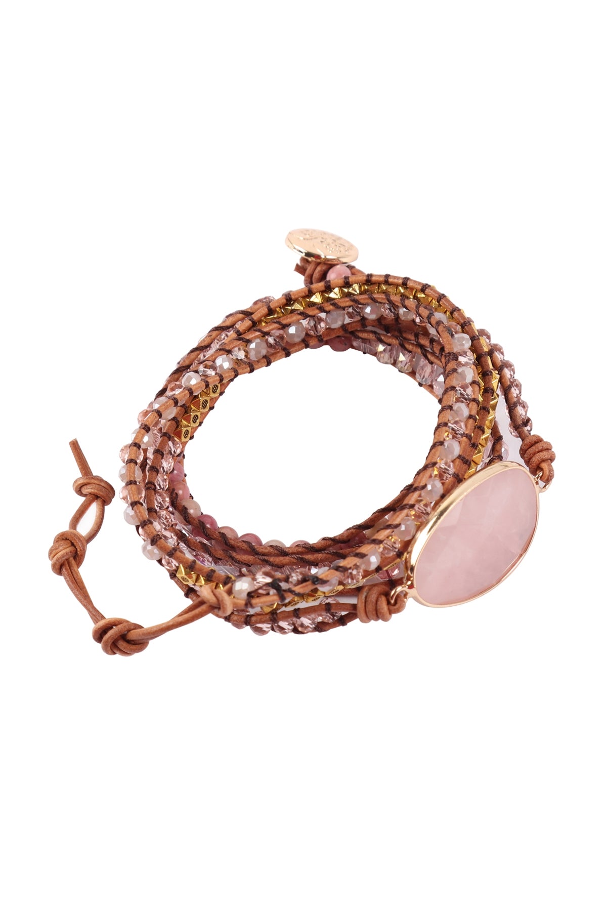 Natural Stone Charm Multi Beads Bracelet