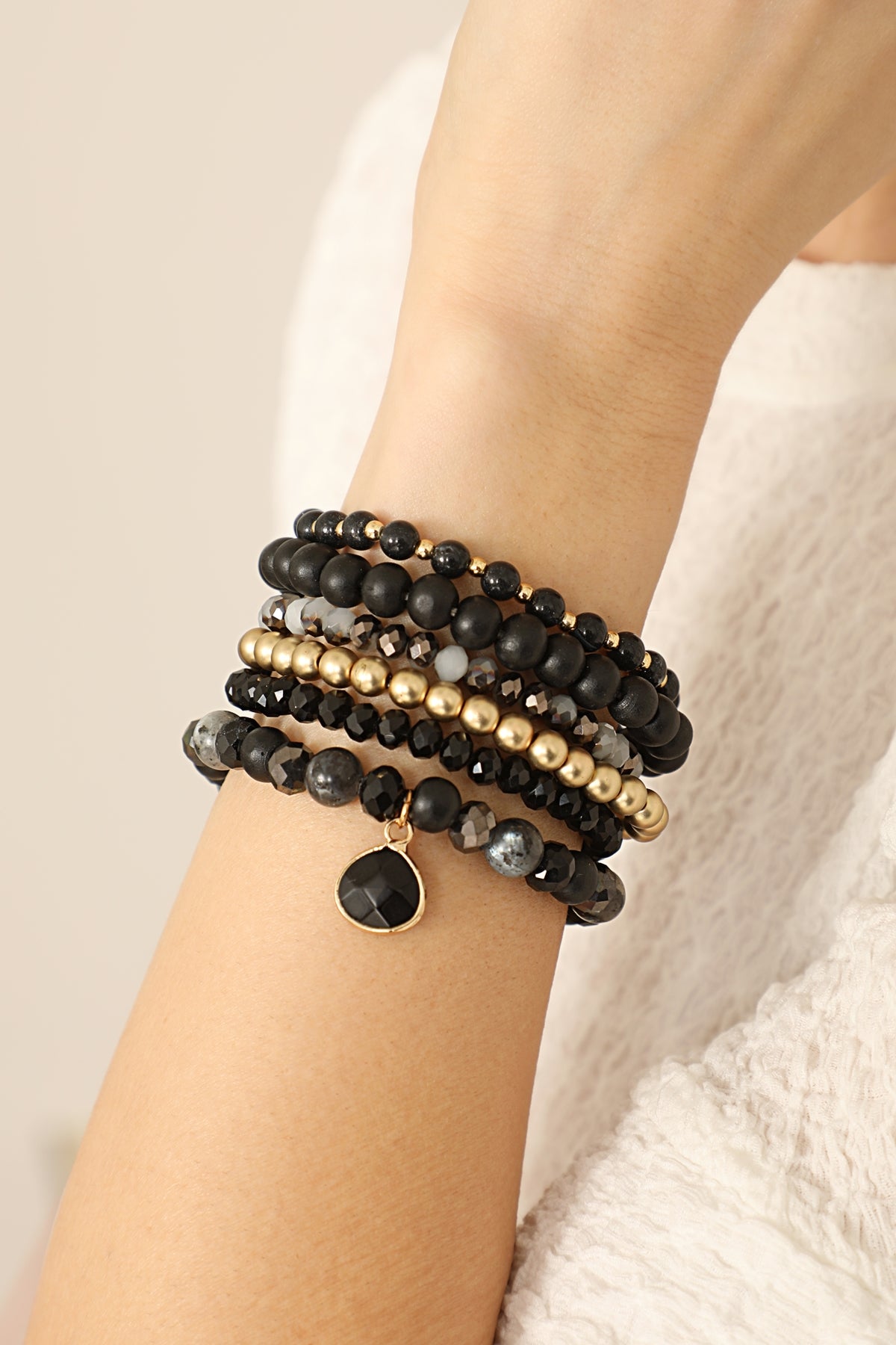Multi Line Beaded Bracelet