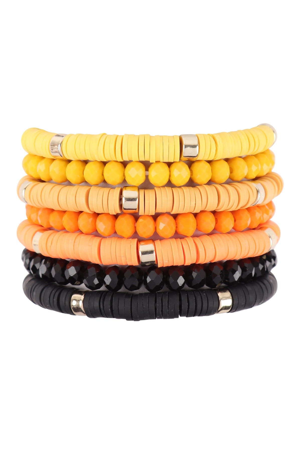 Multiline Ring Beaded Stretch Bracelet