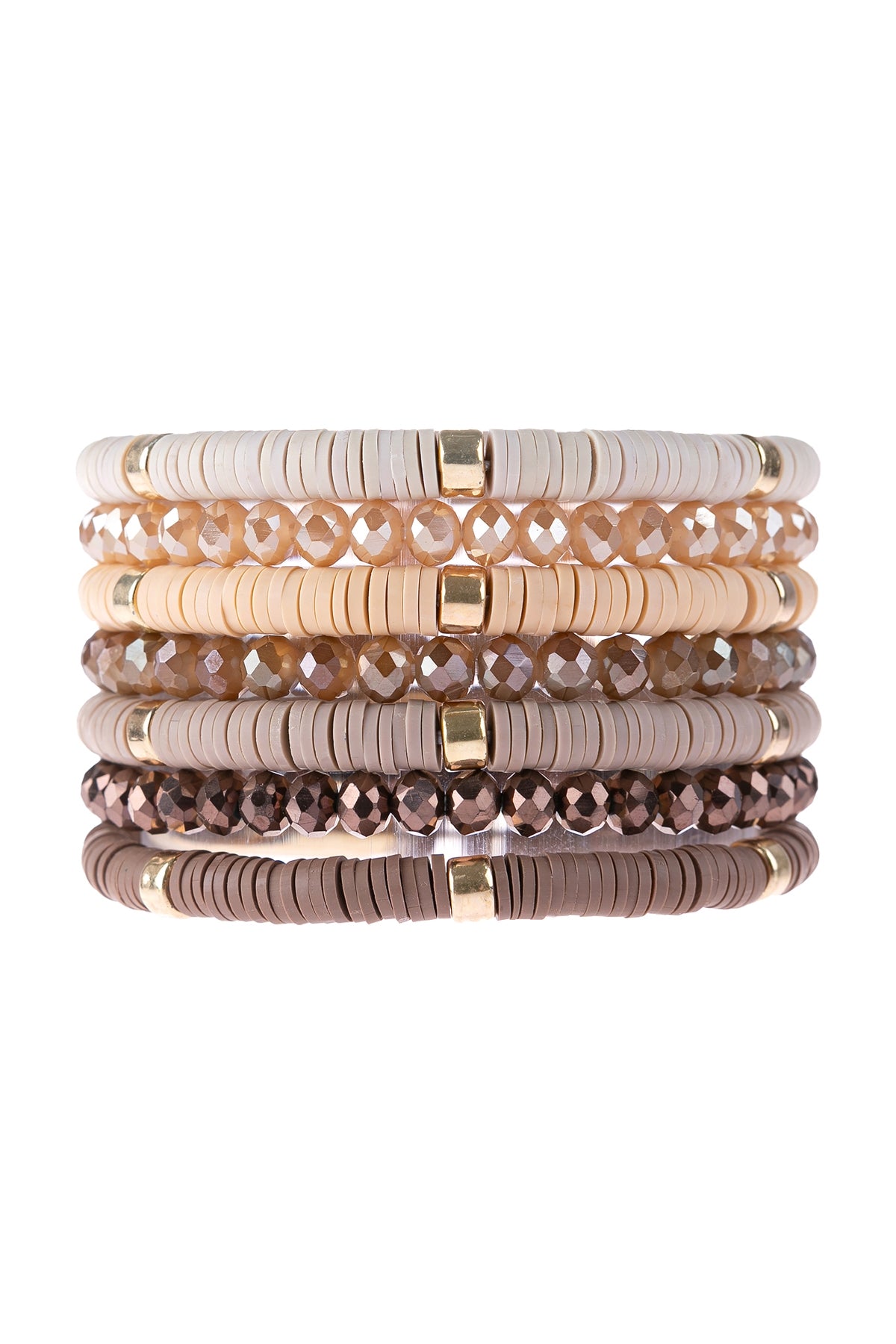 Multiline Ring Beaded Stretch Bracelet
