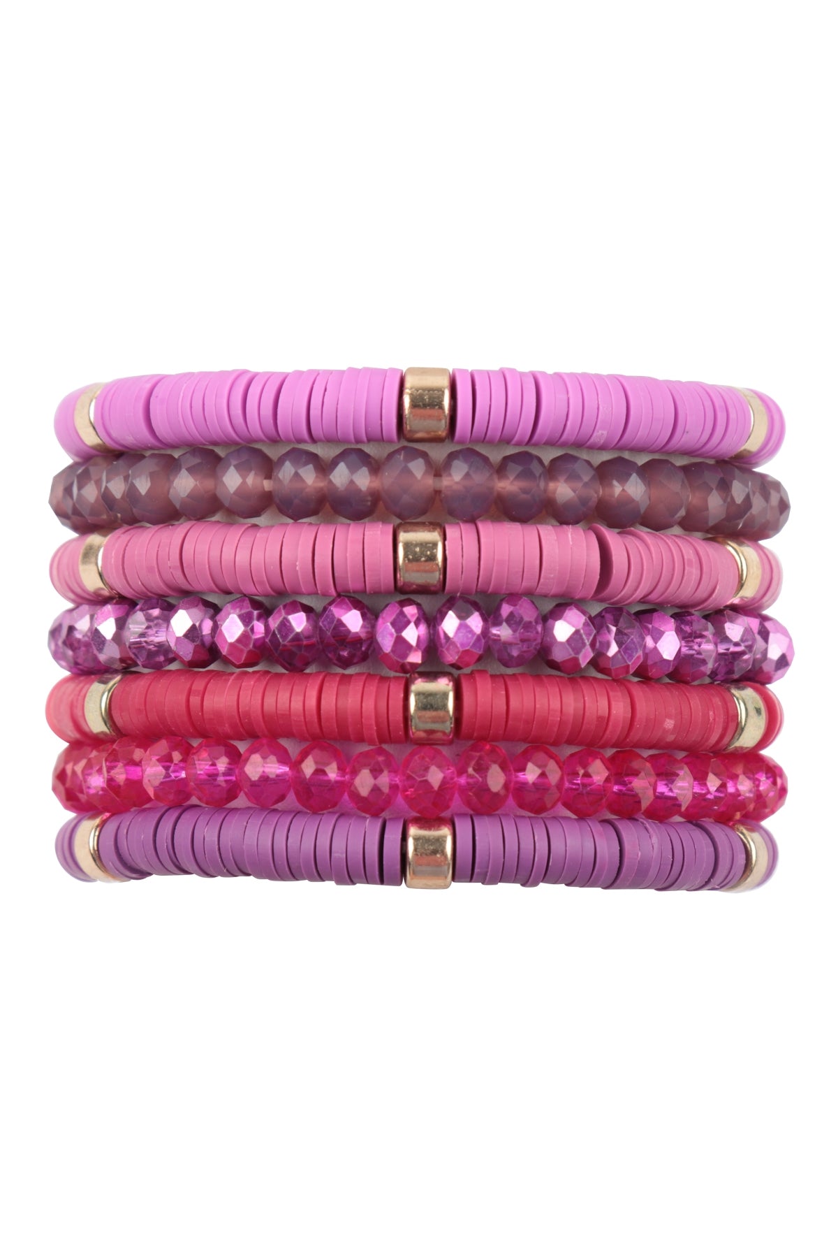 Multiline Ring Beaded Stretch Bracelet