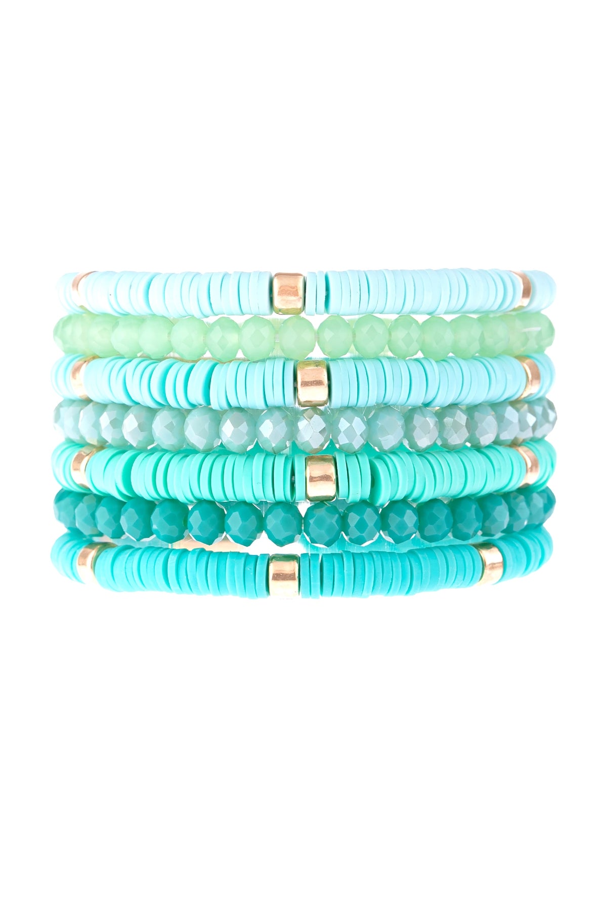 Multiline Ring Beaded Stretch Bracelet