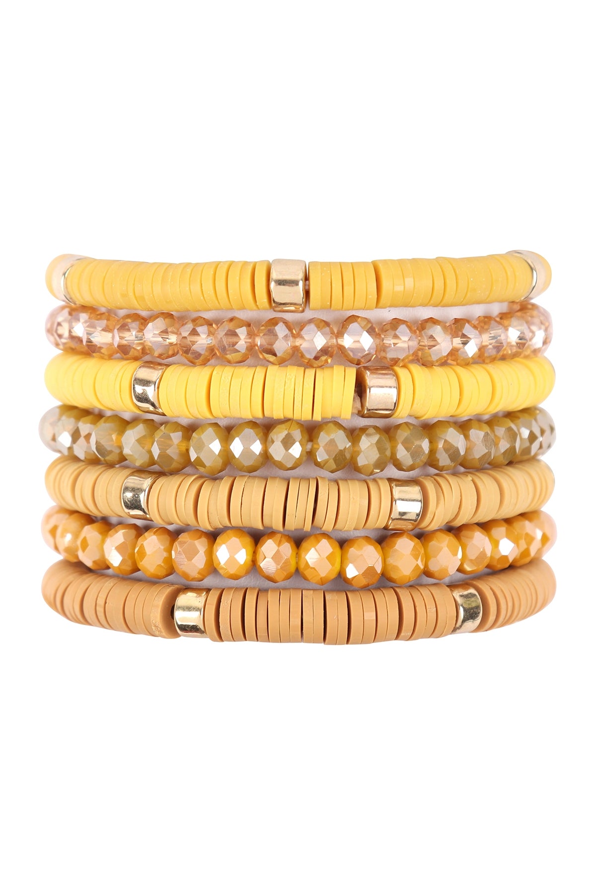 Multiline Ring Beaded Stretch Bracelet