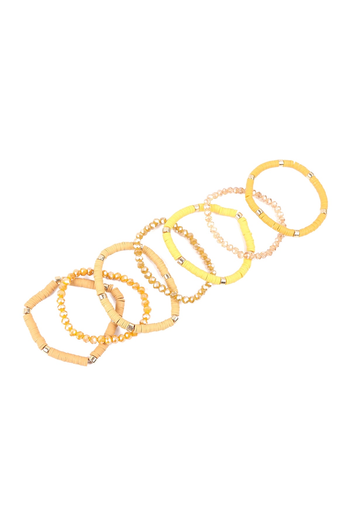 Multiline Ring Beaded Stretch Bracelet