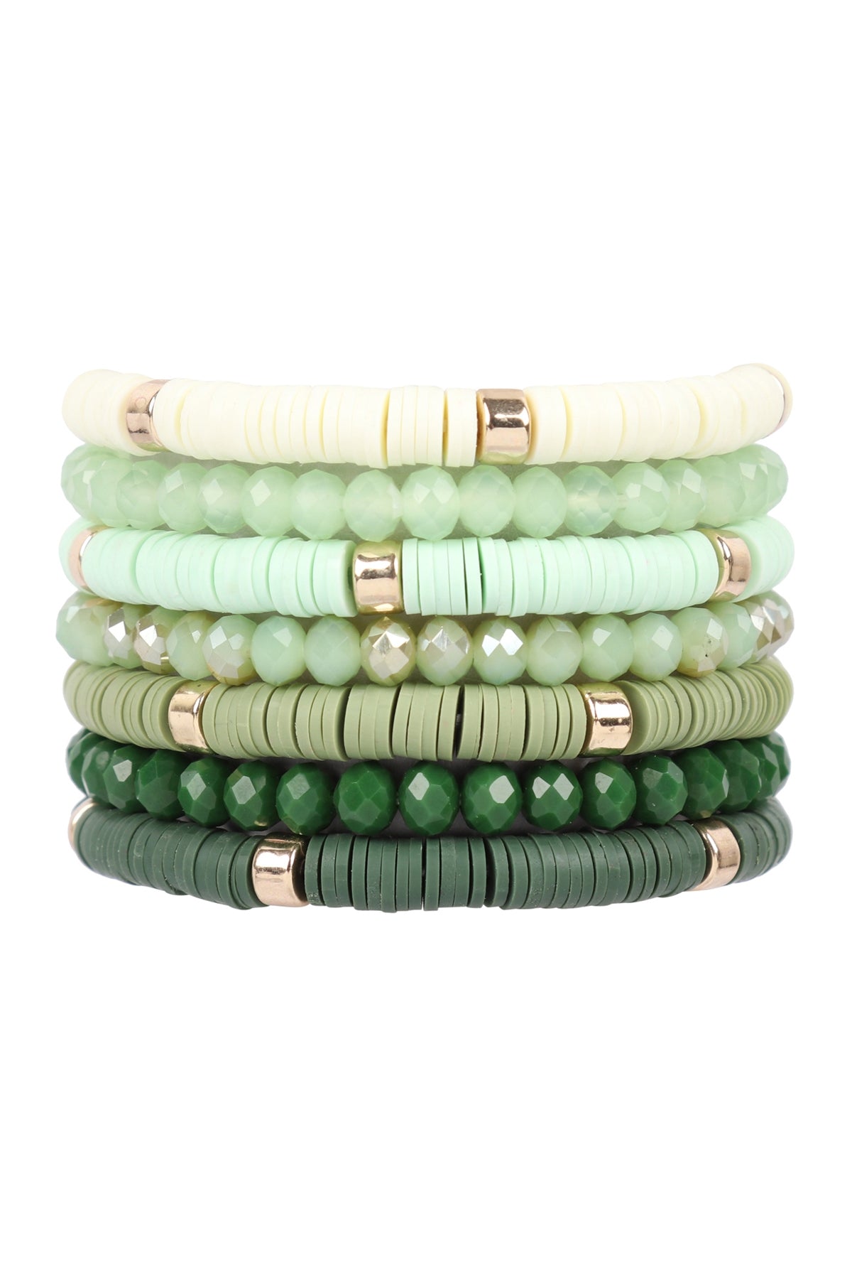 Multiline Ring Beaded Stretch Bracelet