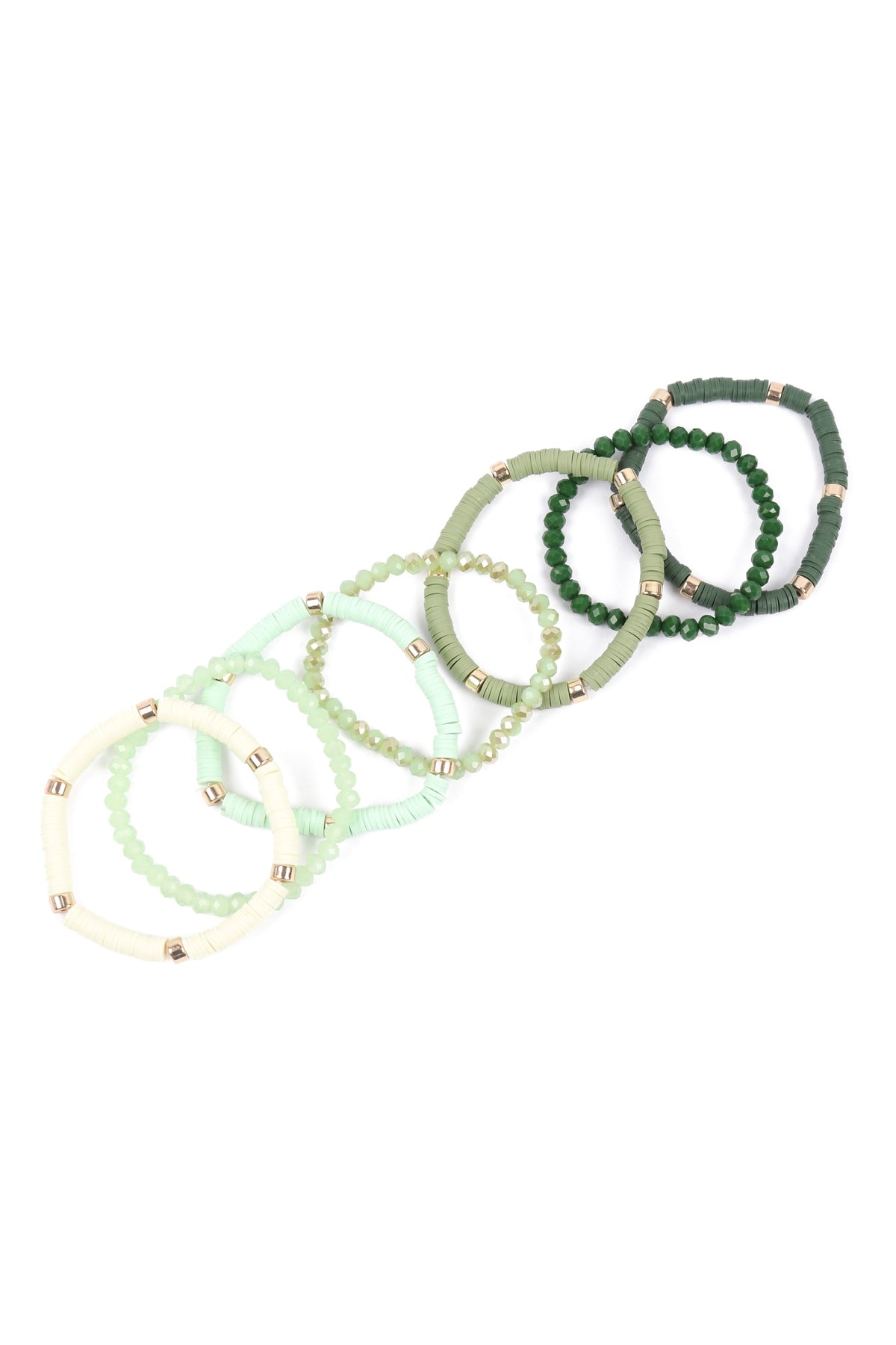 Multiline Ring Beaded Stretch Bracelet