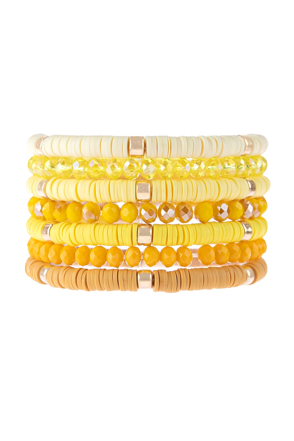 Multiline Ring Beaded Stretch Bracelet