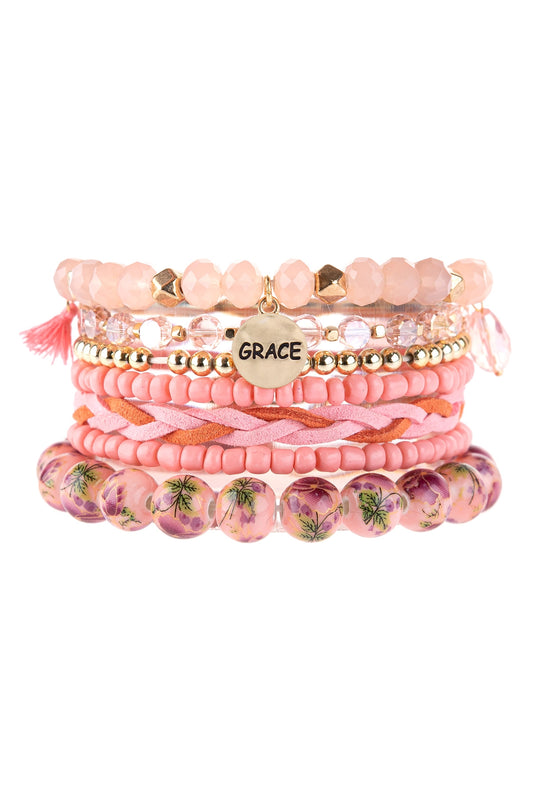 Grace Charm Multiline Beads Bracelet