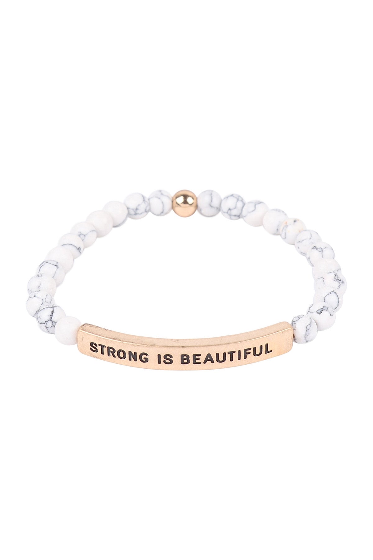 Strong is Beautiful Inspirational Bracelet