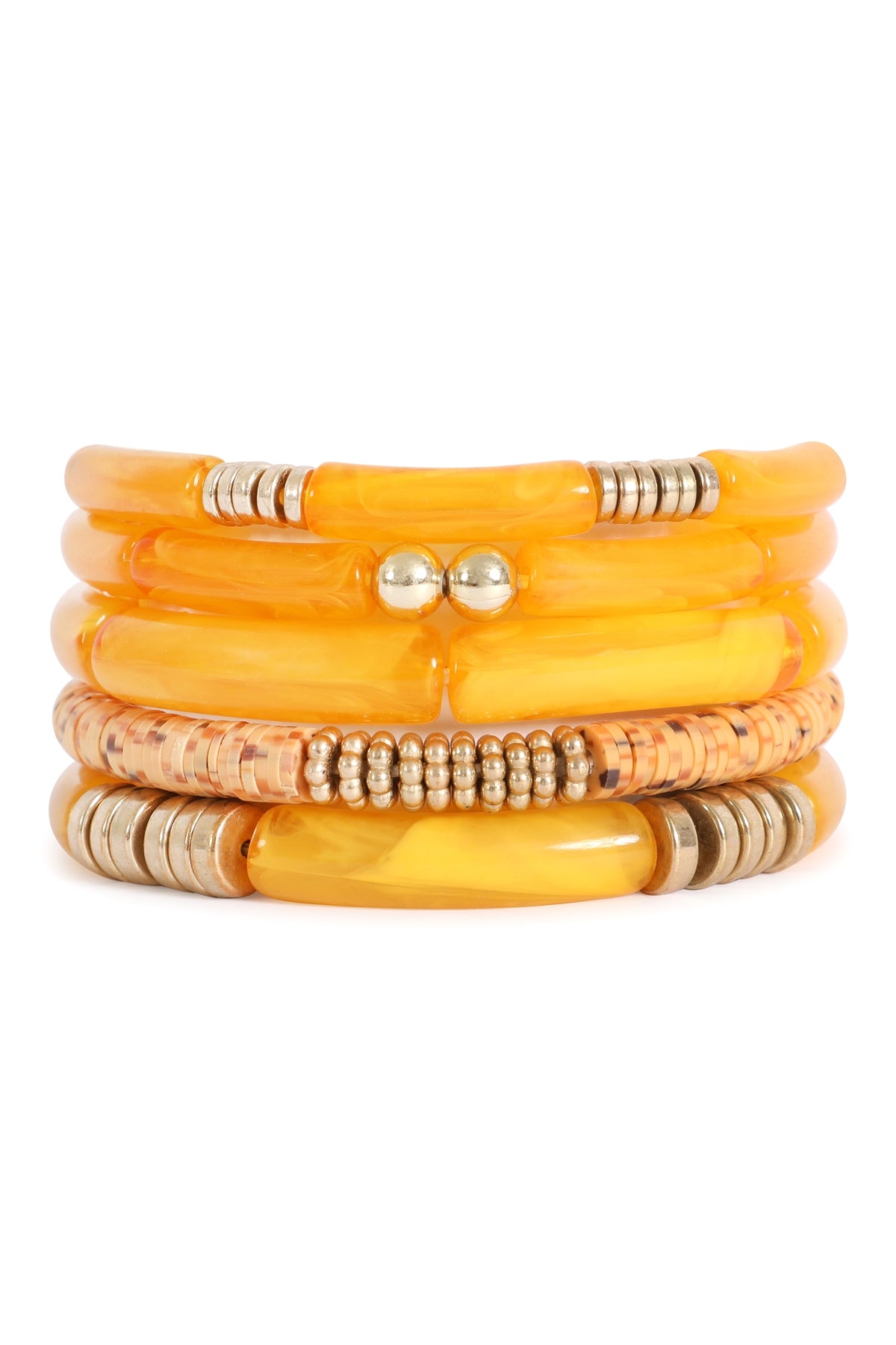Multi Layer Tubular, CCB, Fimo Versatile Stretch Bracelet