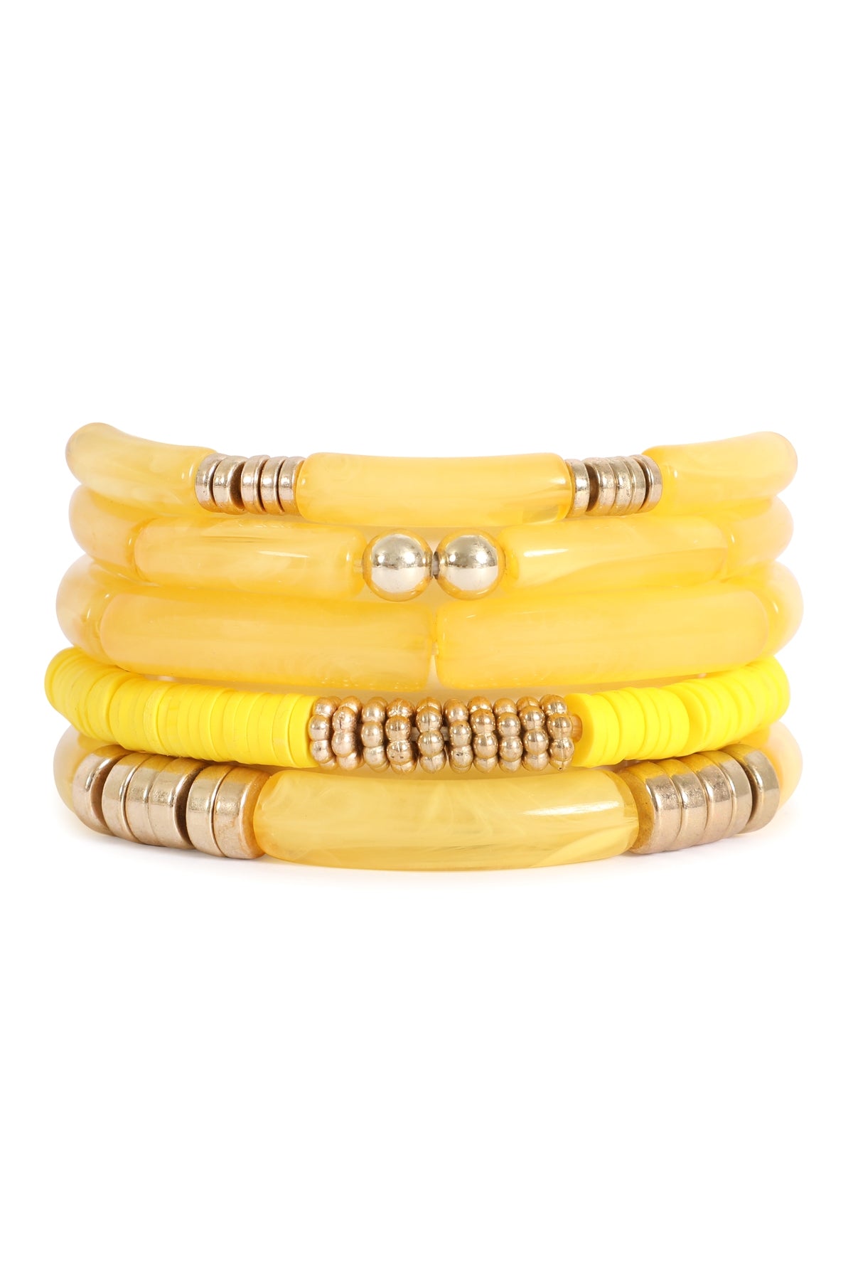 Multi Layer Tubular, CCB, Fimo Versatile Stretch Bracelet