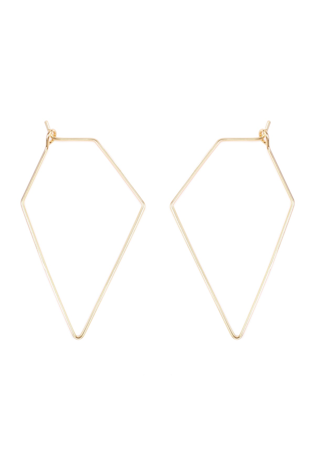 Gold Polygon Brass Earring