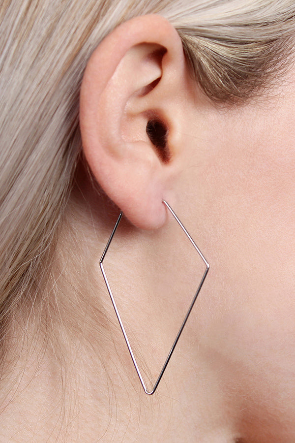 Gold Polygon Brass Earring