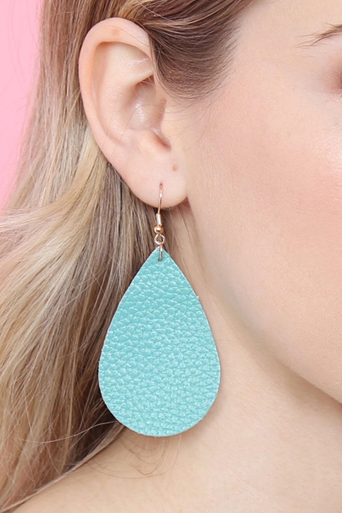 Teardrop Leather Earrings
