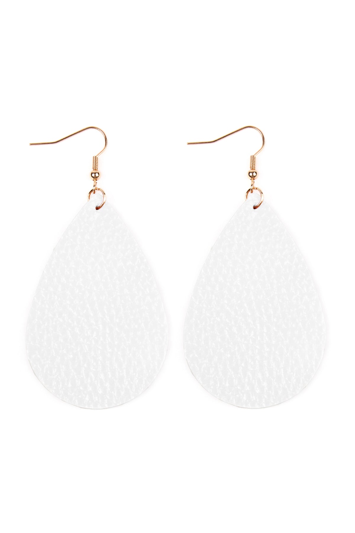 Teardrop Leather Earrings / 1PAIR