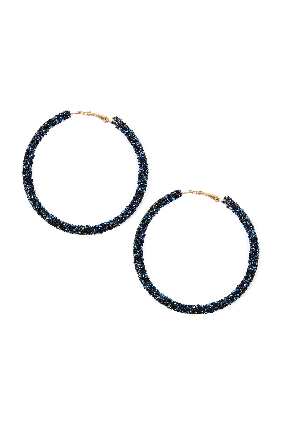 Rhinestone Coated Hoop Earring