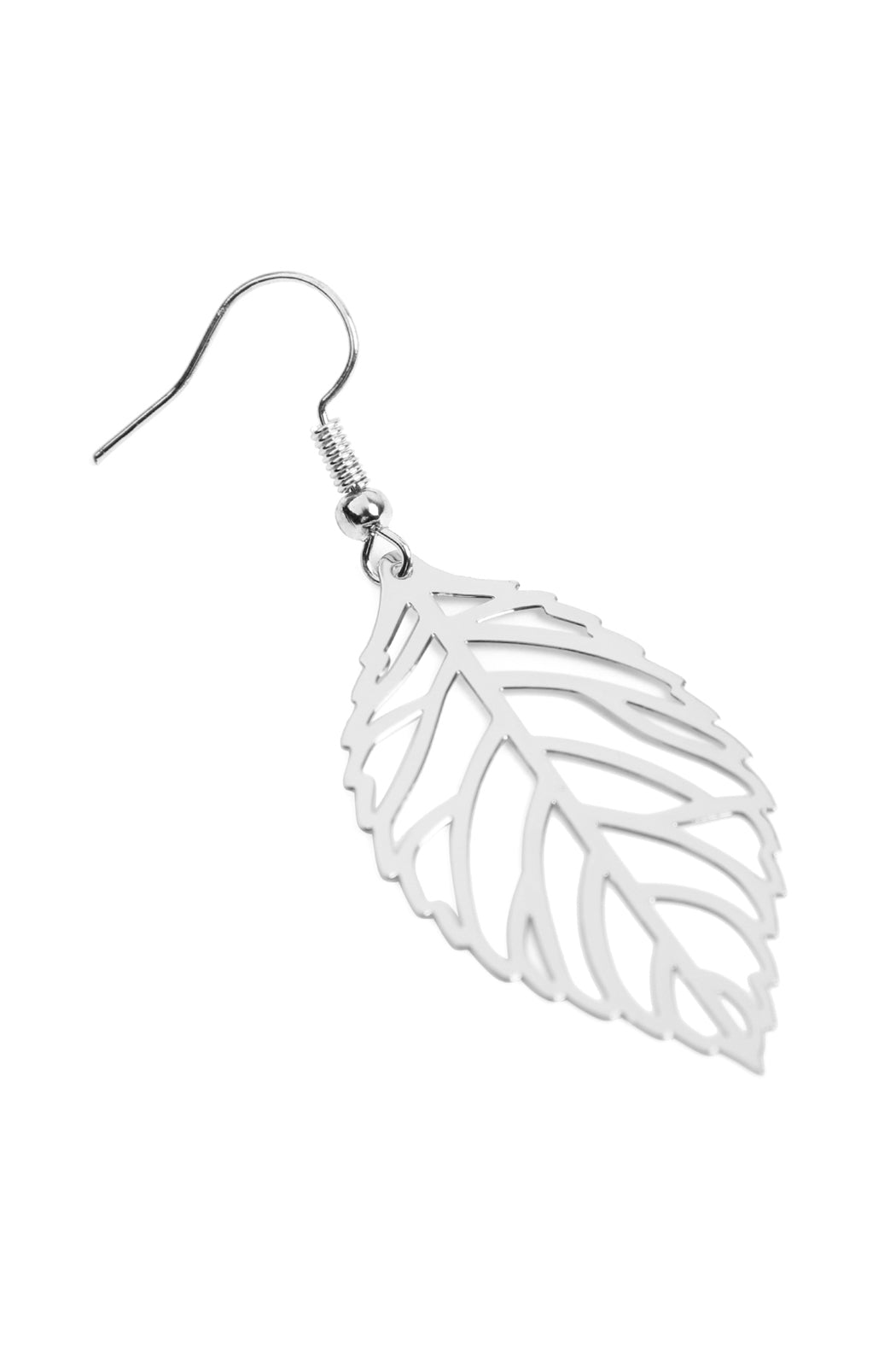 Elegant Small Leaf Cast Hook Earrings