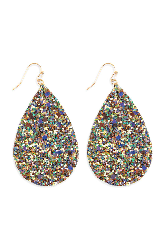 Sequin Teardrop Earrings / 6PAIRS