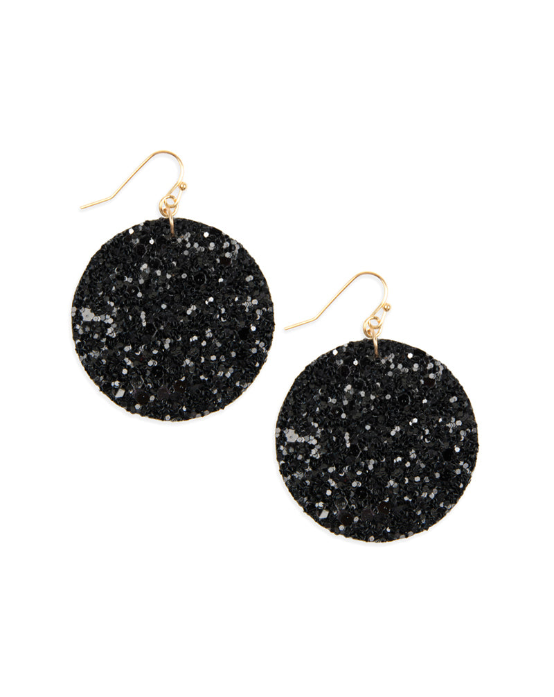 Sequin Circle Drop Earrings