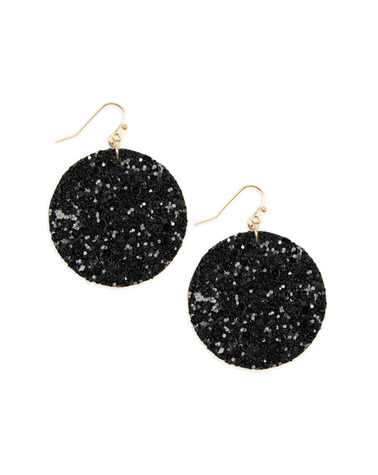 Sequin Circle Drop Earrings