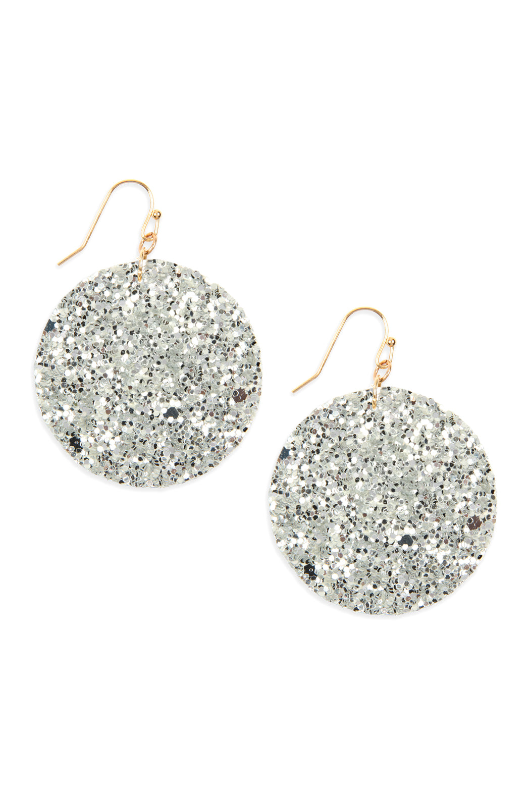 Sequin Circle Drop Earrings