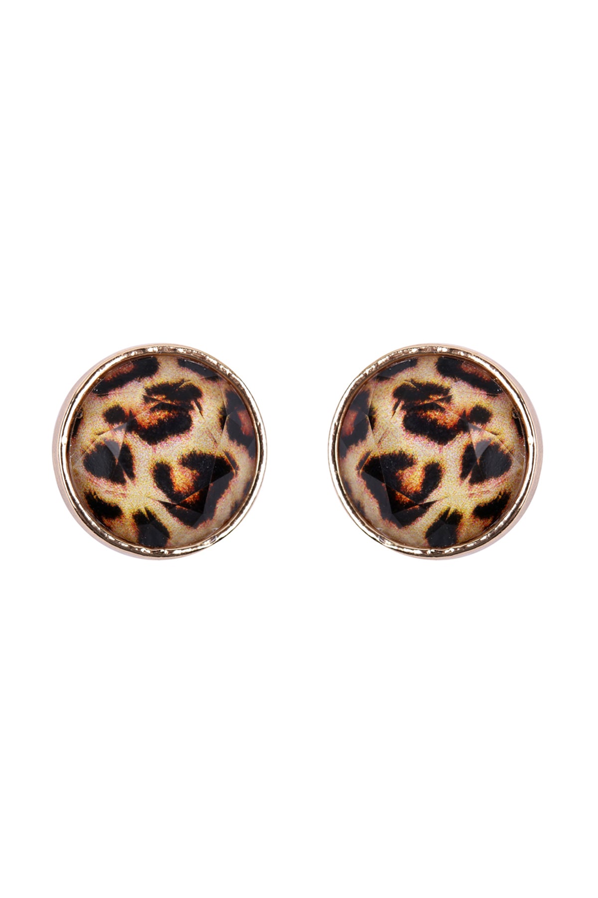 Faceted Circle Acrylic Post Earrings