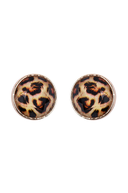 Faceted Circle Acrylic Post Earrings