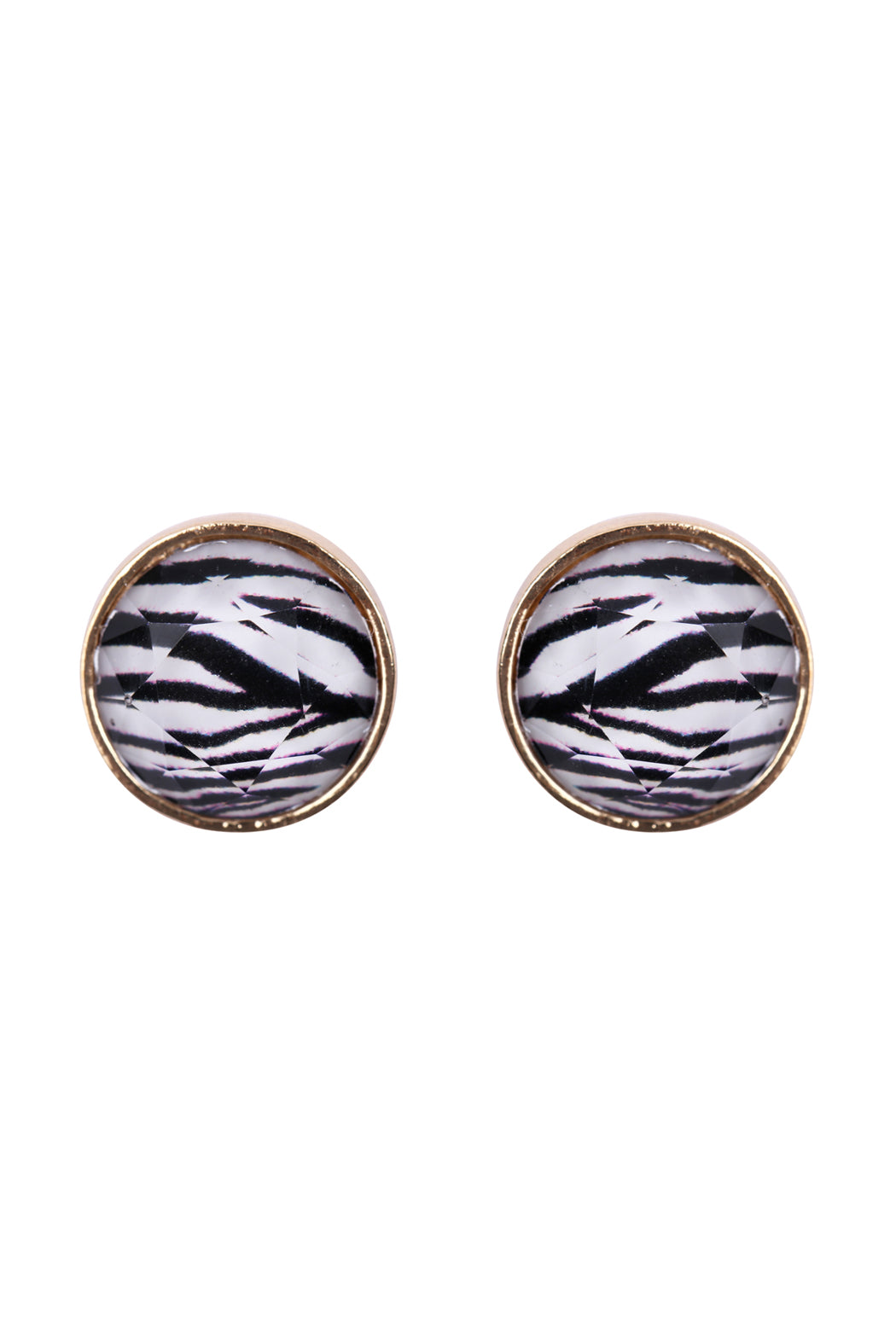 Faceted Circle Acrylic Post Earrings